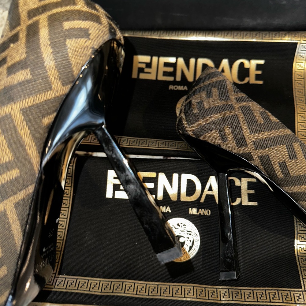 Fendi Versace collab (FENDACE) Brown and Gold Heels - Picture 16 of 16